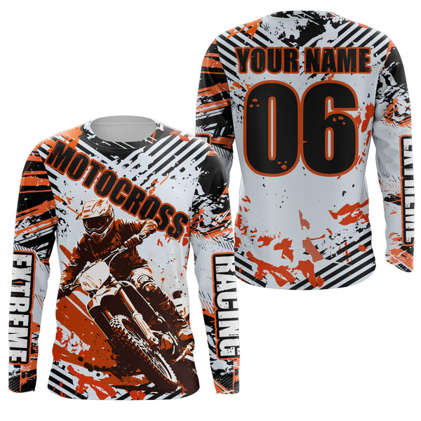 Motocross Racing Jersey Men Kid MX Custom UV Protective Youth Dirt Bike Off-road Shirt XM64