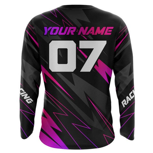 Motocross Racing Jersey Pink UPF30+ Youth Dirt Bike Off-road Shirt Biker Girl Women XM194