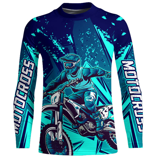 Motocross Racing Jersey UPF30+ Youth Dirt Bike Shirt Men Women Kid Off-Road Motorcycle XM93