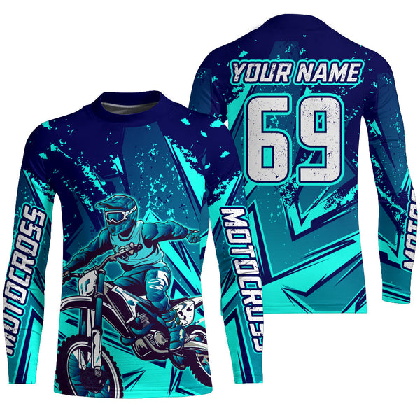 Motocross Racing Jersey UPF30+ Youth Dirt Bike Shirt Men Women Kid Off-Road Motorcycle XM93