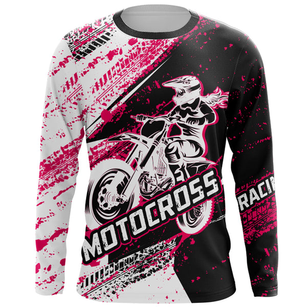 MX Racing Jersey Biker Girl Motocross Shirt Upf30+ Off-Road Youth Dirt Bike Motorcycle XM169