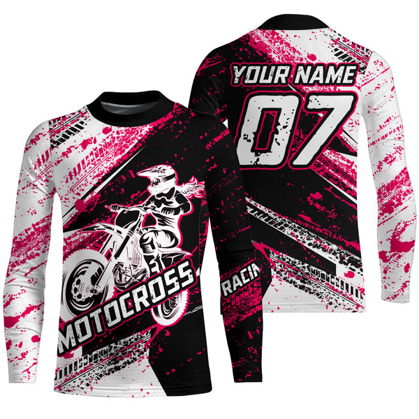 MX Racing Jersey Biker Girl Motocross Shirt Upf30+ Off-Road Youth Dirt Bike Motorcycle XM169