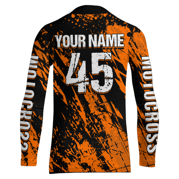 ATV Motocross Jersey Orange Upf30+ Quad Bike Off-Road Jersey Men Kid ATV Riding Shirt MX65