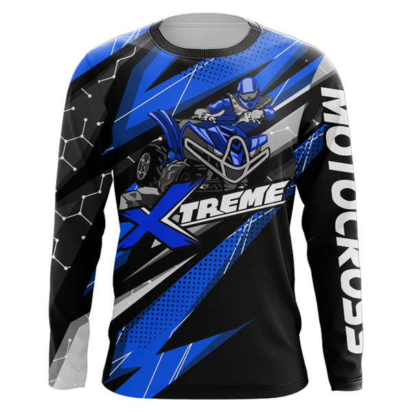 ATV Motocross Jersey Blue Upf30+ Kid Men Quad Bike Shirt Custom ATV MX Off-Road Jersey MX31