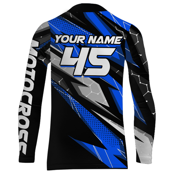 ATV Motocross Jersey Blue Upf30+ Kid Men Quad Bike Shirt Custom ATV MX Off-Road Jersey MX31