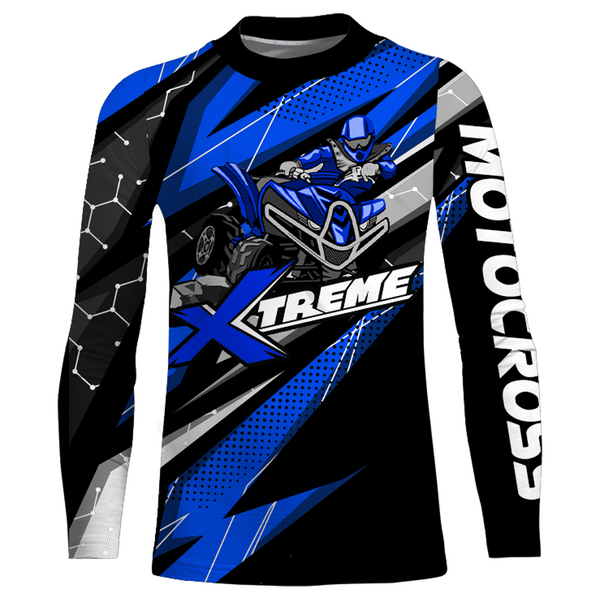 ATV Motocross Jersey Blue Upf30+ Kid Men Quad Bike Shirt Custom ATV MX Off-Road Jersey MX31