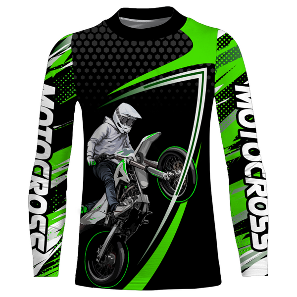 Motocross Racing Jersey UPF30+ Youth Motorcycle Dirt Bike Jersey Off-Road Shirt Kid Men XM173