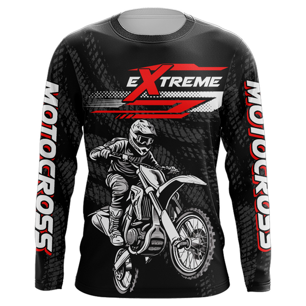 Extreme Motocross Racing Jersey UPF30+ Youth Dirt Bike Shirt Kid Men Off-road Long Sleeves XM130