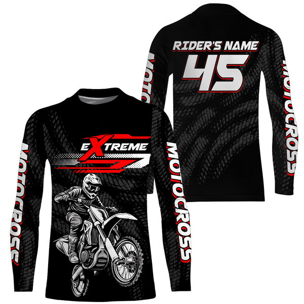 Extreme Motocross Racing Jersey UPF30+ Youth Dirt Bike Shirt Kid Men Off-road Long Sleeves XM130