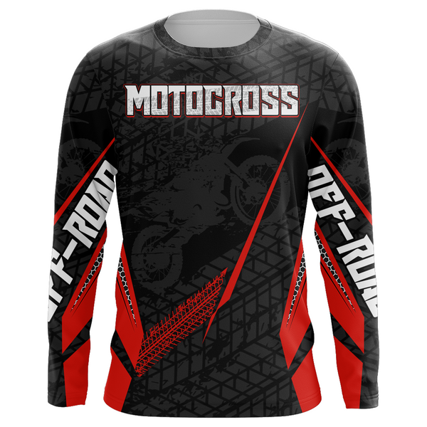 Motocross Racing Jersey Kid Women Men Dirt Bike Shirt Upf30+ Off-road Jersey Red XM254