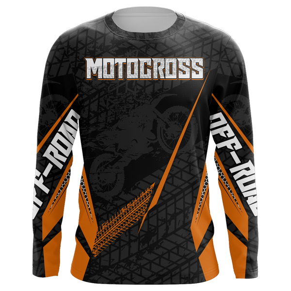 Motocross Racing Jersey Kid Women Men Dirt Bike Shirt Upf30+ Off-road Jersey Orange XM254