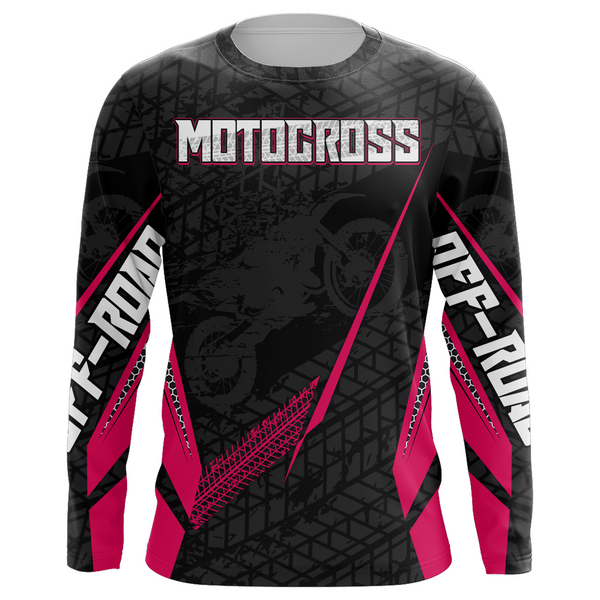 Motocross Racing Jersey Kid Women Men Dirt Bike Shirt Upf30+ Off-road Jersey Pink XM254