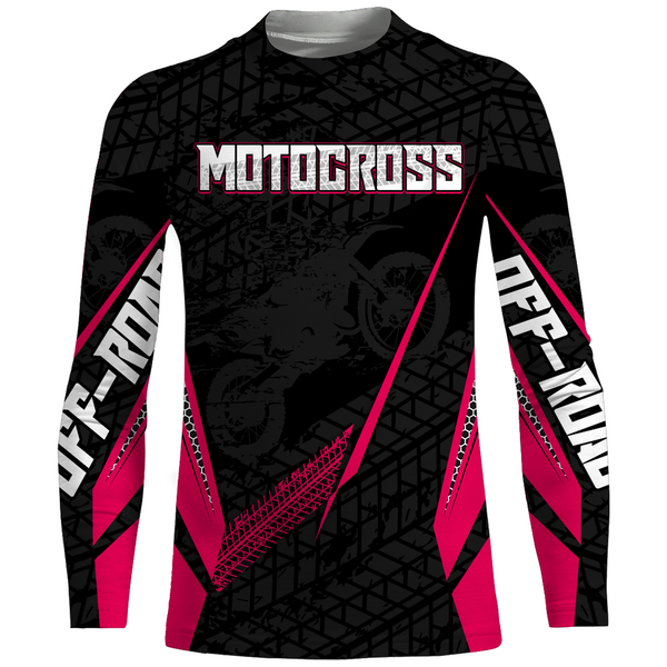 Motocross Racing Jersey Kid Women Men Dirt Bike Shirt Upf30+ Off-road Jersey Pink XM254