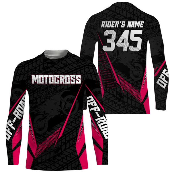 Motocross Racing Jersey Kid Women Men Dirt Bike Shirt Upf30+ Off-road Jersey Pink XM254