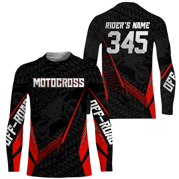 Motocross Racing Jersey Kid Women Men Dirt Bike Shirt Upf30+ Off-road Jersey Red XM254