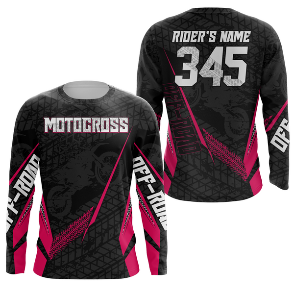 Motocross Racing Jersey Kid Women Men Dirt Bike Shirt Upf30+ Off-road Jersey Pink XM254