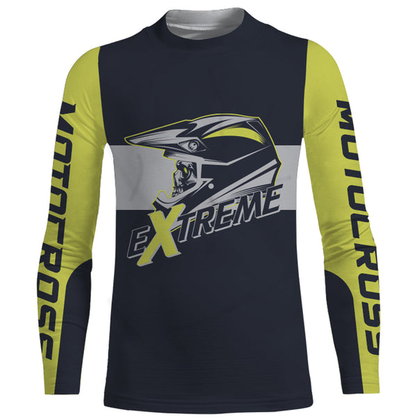 Custom Motocross Jersey UPF30+ Extreme Dirt Bike Jersey Boys MX Racing Kid Youth Men Off-Road XM03