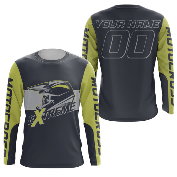 Custom Motocross Jersey UPF30+ Extreme Dirt Bike Jersey Boys MX Racing Kid Youth Men Off-Road XM03