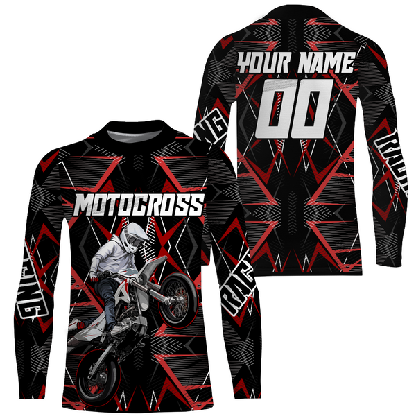 Custom Motocross Jersey UPF30+ Youth Dirt Bike Shirt Orange Off-Road Kid Men Motorcycle XM150