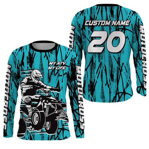 ATV Motocross Racing Jersey Youth Kid Men Upf30+ Quad Bike ATV Motorcycle Riding Shirt MX13