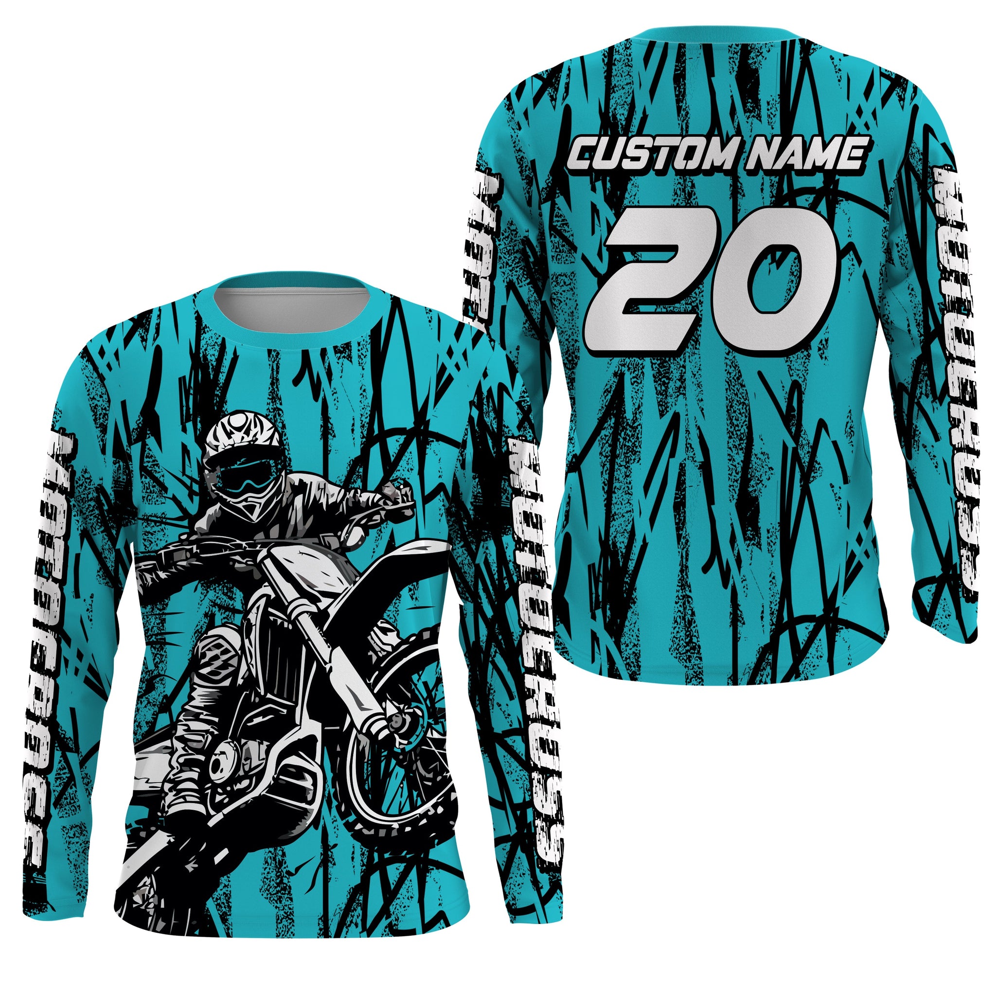 Motocross Racing Jersey UPF30+ Dirt Bike Shirt Youth Motorcycle Kid Men Off-Road XM117