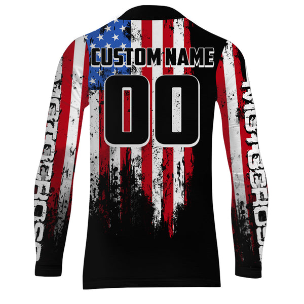 ATV Motocross Racing Jersey American Flag Upf30+ ATV Quad Bike Jersey Men Kid Women MX73