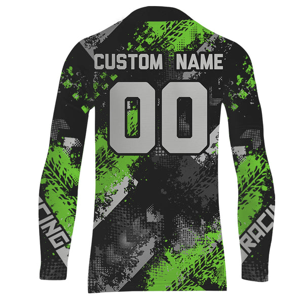 Green Motocross Racing Jersey Men Kid Women Upf30+ Dirt Bike Shirt MX Off-Road Jersey XM247