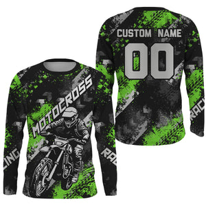 Green Motocross Racing Jersey Men Kid Women Upf30+ Dirt Bike Shirt MX Off-Road Jersey XM247