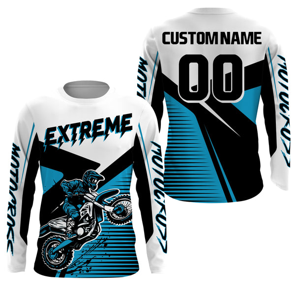 Personalized Motocross Jersey Kid&Adult Upf30+ Dirt Bike Racing Off-Road Motorcycle Jersey XM45