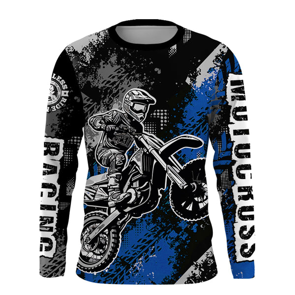 Motocross Racing Jersey Blue Upf30+ Dirt Bike Shirt Men Women Kid Off-road Riding Jersey XM250