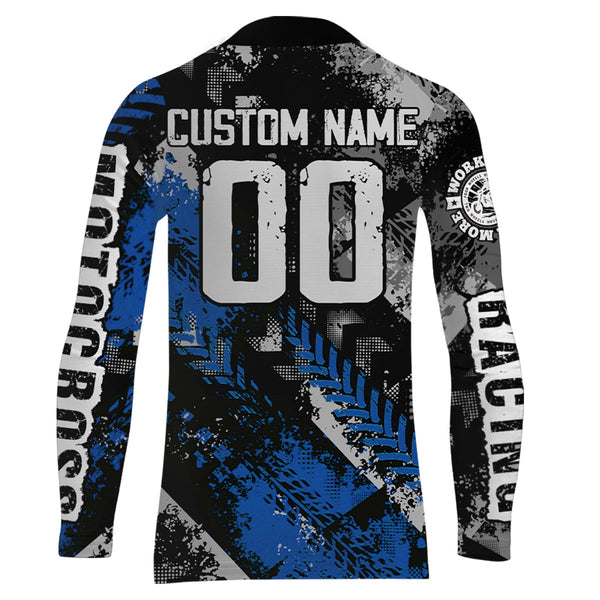 Motocross Racing Jersey Blue Upf30+ Dirt Bike Shirt Men Women Kid Off-road Riding Jersey XM250