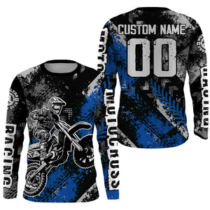 Motocross Racing Jersey Blue Upf30+ Dirt Bike Shirt Men Women Kid Off-road Riding Jersey XM250