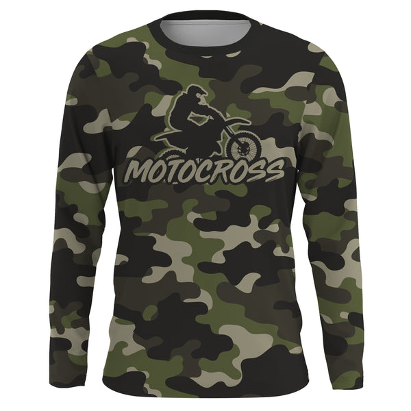 Camo Racing Jersey UPF30+ Motocross Shirt Off-road Dirt Bike Jersey Youth Men Jersey XM183