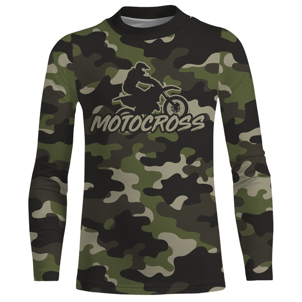 Camo Racing Jersey UPF30+ Motocross Shirt Off-road Dirt Bike Jersey Youth Men Jersey XM183