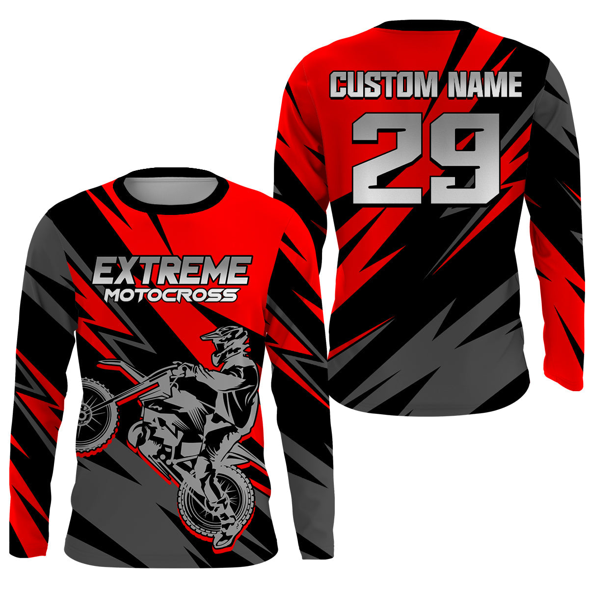 Motocross Racing Jersey Youth Red Upf30+ Dirt Bike Shirt Men Kid Women Motorcycle Jersey XM253