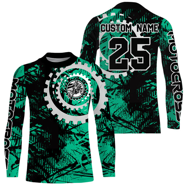 Dirt Bike Jersey Youth Men Women Upf30+ Motocross Racing Motorcycle Riding Jersey XM256