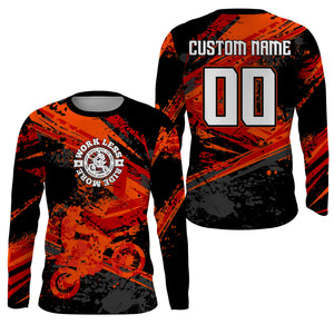 Motocross Jersey Personalized UPF30+ Racing Shirt Dirt Bike Off-road Biker Ride More Motorcycle Red Shirt| XM04