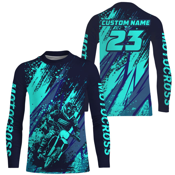 Motocross Jersey UPF30+ Kid&Adult Dirt Bike Racing Shirt Off-Road Motorcycle Men Kid Boy Girl XM84