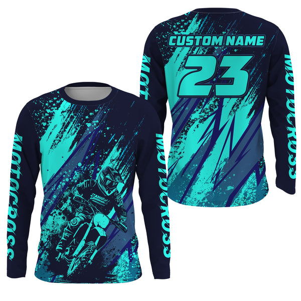 Motocross Jersey UPF30+ Kid&Adult Dirt Bike Racing Shirt Off-Road Motorcycle Men Kid Boy Girl XM84