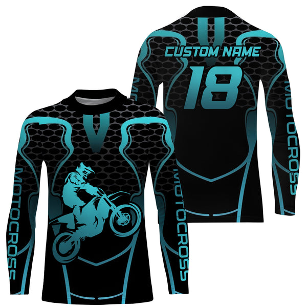 Racing Jersey Motocross Youth Blue Upf30+ Dirt Bike Off-Road MX Jersey Men Kid Motorcycle XM151