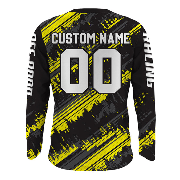 Yellow Motocross Racing Jersey Men Kid Upf30+ Dirt Bike Motorcycle Riding Off-Road XM224