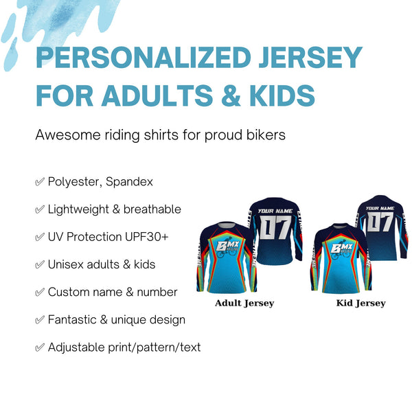 Customized BMX racing jersey UPF30+ biking rider shirts extreme Off-road Cycling Adult&Kid racewear| SLC58