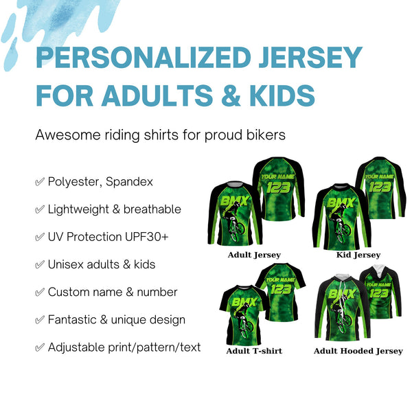 BMX racing jersey Custom UPF30+ Tie Dye riding shirts Freeride off-road Cycling adult&kid racewear| SLC42