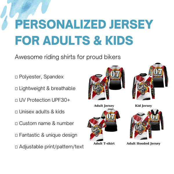 Florida Motocross Jersey Custom Youth Mens Womens FL Dirt Bike Off Road MotoX Motorcycle Racing| NMS823