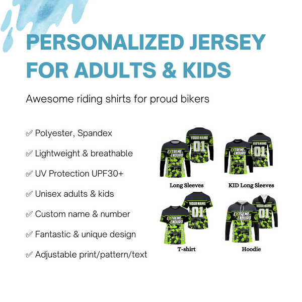 Extreme Enduro Personalized Jersey UPF30+ Camo Off-road Dirt Bike Racing Adult&Kid Mountain Terrain| NMS709