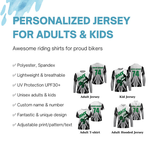 Custom BMX racing jersey UPF30+ Freestyle riding shirts off-road Cycling adult&kid team racewear| SLC36