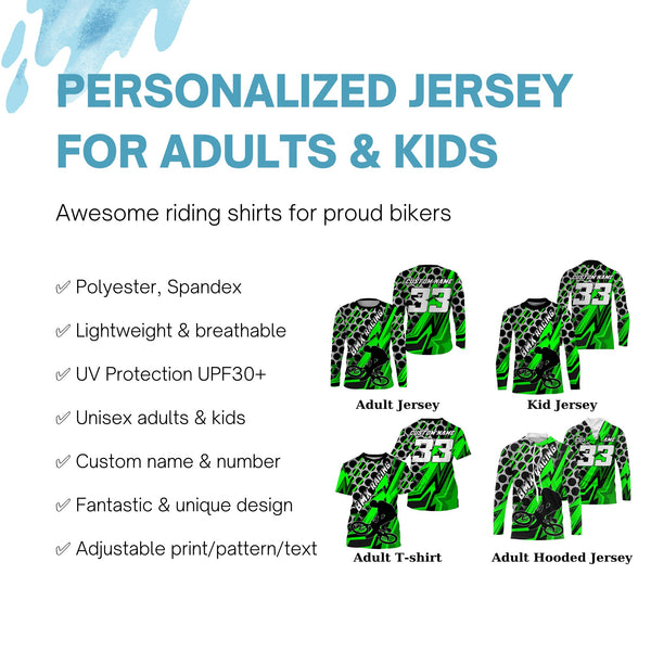 Personalized BMX racing jersey UPF30+ stunt riding Adult&Kid racewear Extreme off-road Cycling gear| SLC54