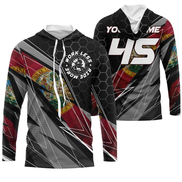 Florida Motocross Jersey Custom Youth Mens Womens Work Less Ride More FL Dirt Bike Off Road MX Motorcycle| NMS825