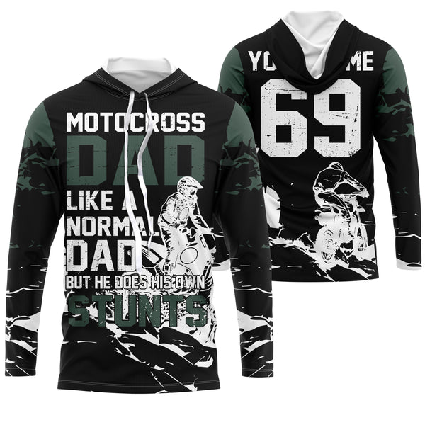 Motocross Dad Personalized Riding Jersey UPF30+ Dirt Bike Dad Biker MX Racing Dad Motorcycle| NMS524