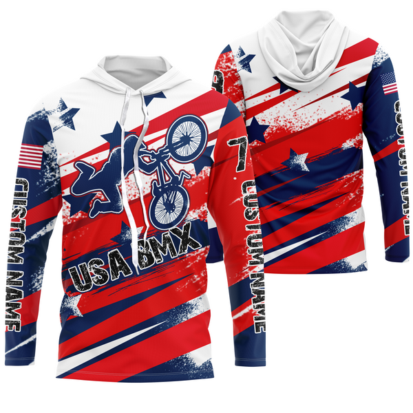 American BMX racing jersey Custom UPF30+ patriotic riding Cycling gear freeride adult&kid racewear| SLC25